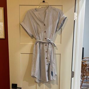 Cupshe Blue Striped Mini Dress